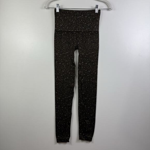 SPANX New Look at Me Now Seamless Leggings in Olive Leopard Small Athletic - Picture 10 of 11